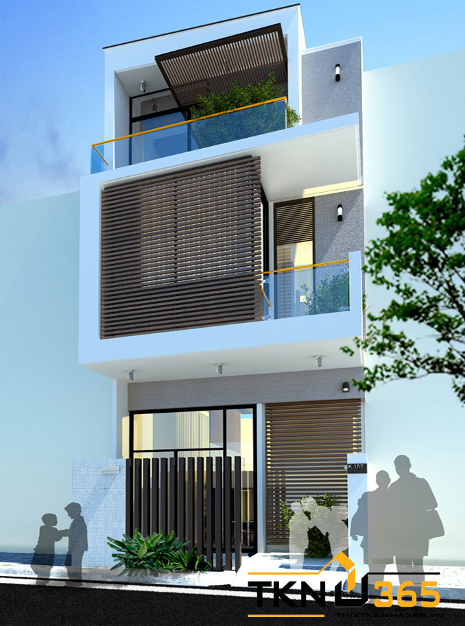 TKN05 – Nhà anh Tân – Q. Phú Nhuận Thiết kế nhà phố đẹp mặt tiền 5m, 3 tầng, diện tích 5m x 10m