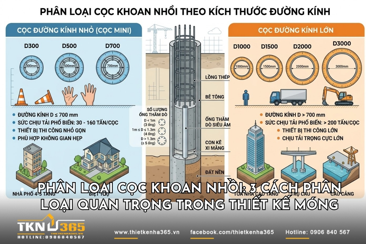 Phân Loại Cọc Khoan Nhồi: 3 Cách Phân Loại Quan Trọng Trong Thiết Kế Móng