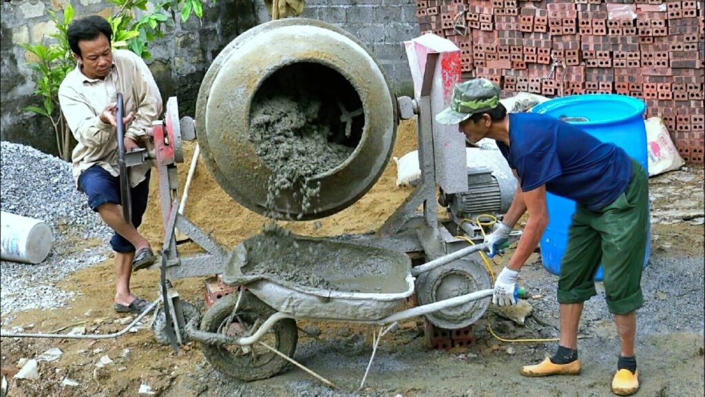 đổ móng bằng bê tông tươi hay trộn tay 4