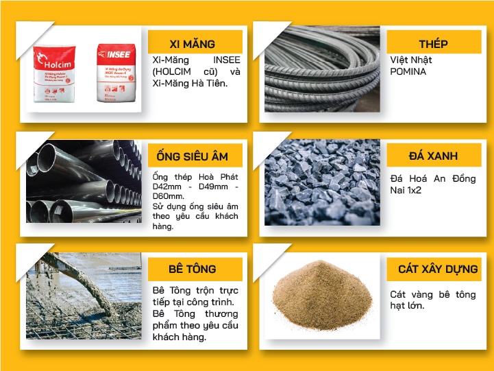 Vật tư thi công khoan cọc nhồi
