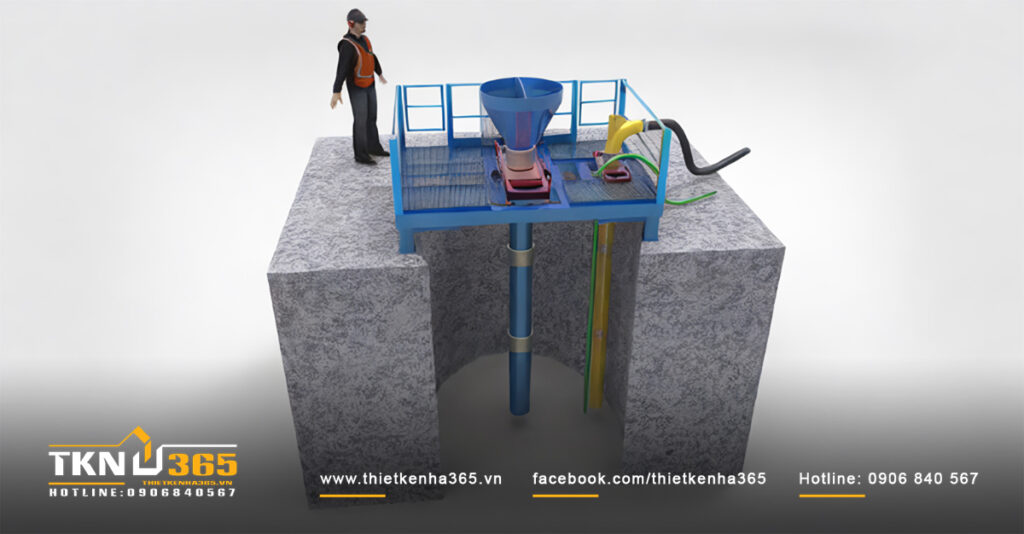 Nhờ có ống thăm dò, nhà thầu dễ dàng kiểm soát chất lượng hố khoan và đưa ra giải pháp xử lý kịp thời khi phát sinh sự cố.