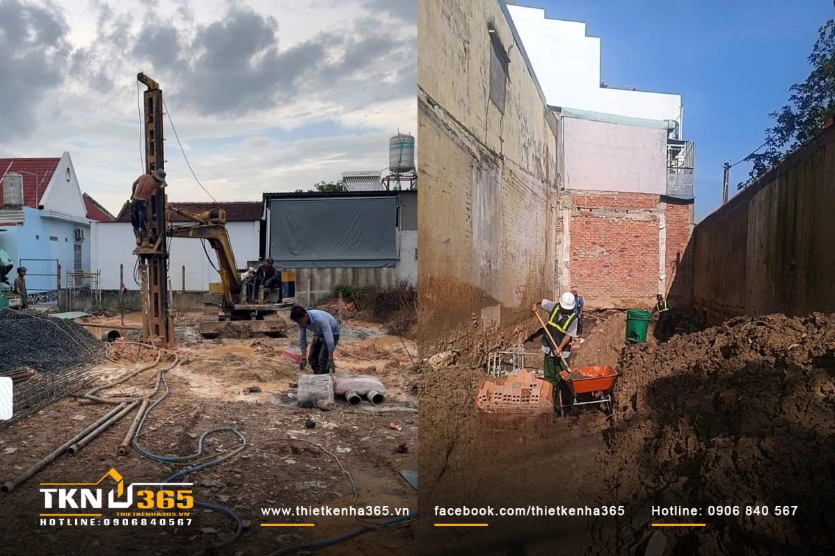 Mỗi cách thức thi công móng có chi phí khác nhau khi móng nhà