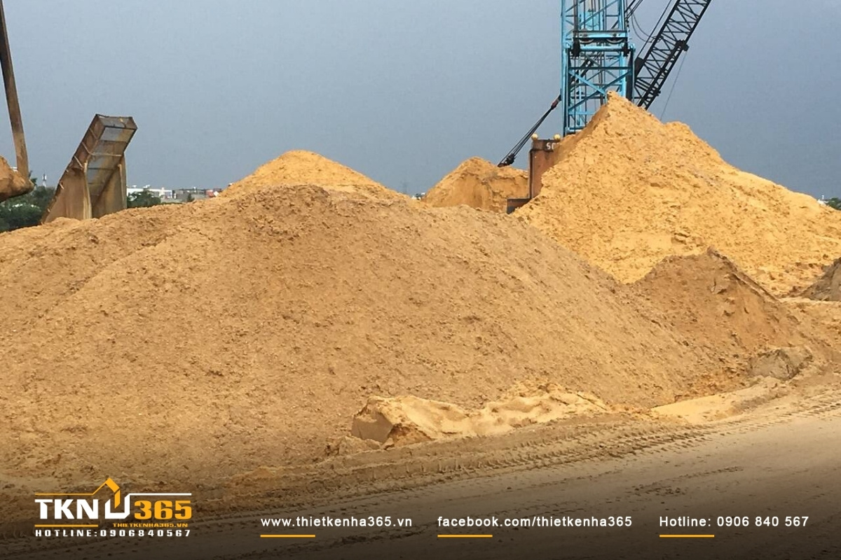 Cát cũng là một yếu tố cốt lõi trong vật tư móng nhà
