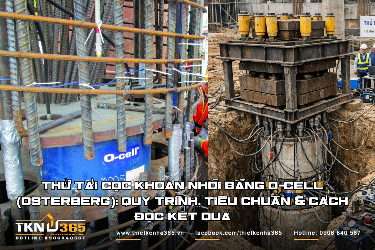Thử Tải Cọc Khoan Nhồi Bằng O-Cell (Osterberg): Quy Trình, Tiêu Chuẩn & Cách Đọc Kết Quả