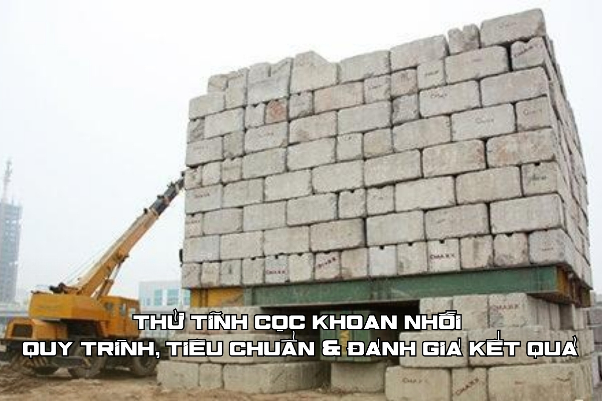 Thử tải tĩnh cọc khoan nhồi: Quy trình, tiêu chuẩn & đánh giá kết quả