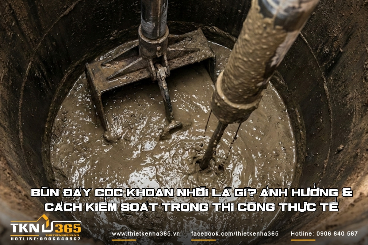 Bùn đáy cọc khoan nhồi là gì? Ảnh hưởng & cách kiểm soát trong thi công thực tế