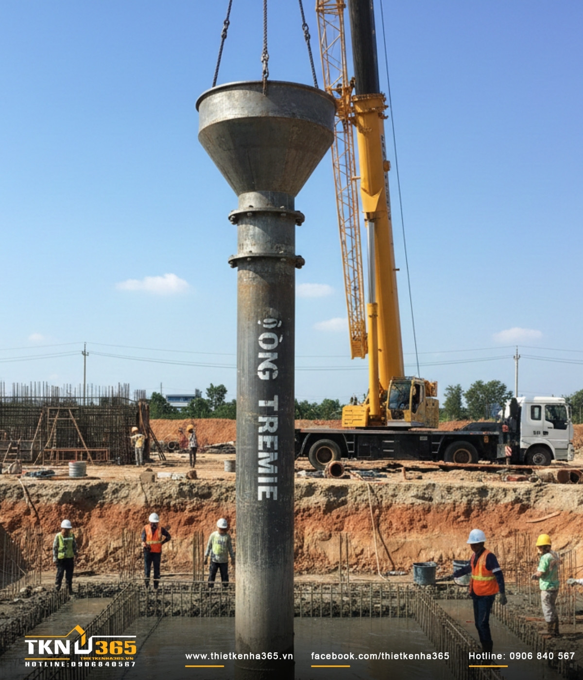 ống tremie ứng dụng trong khoan cọc nhồi